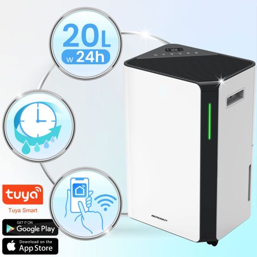 Kompresszoros páramentesítő - nedvességmegkötő 20l/24h higrosztát Berdsen BD-532 fehér