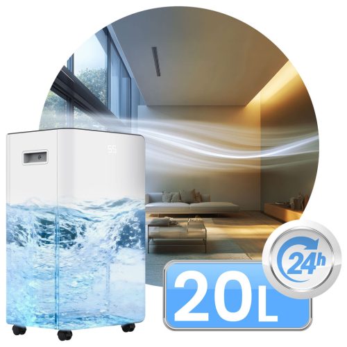 Kompresszoros páramentesítő - nedvességmegkötő 20l/24h higrosztát Berdsen BD-532 fehér