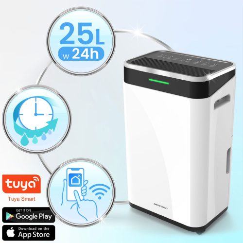 Kompresszoros páramentesítő - nedvességmegkötő 25l/24h higrosztát Berdsen BD-533 fehér