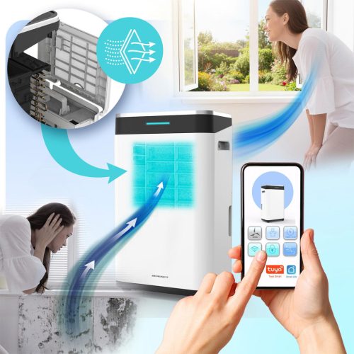 Kompresszoros páramentesítő - nedvességmegkötő 25l/24h higrosztát Berdsen BD-533 fehér