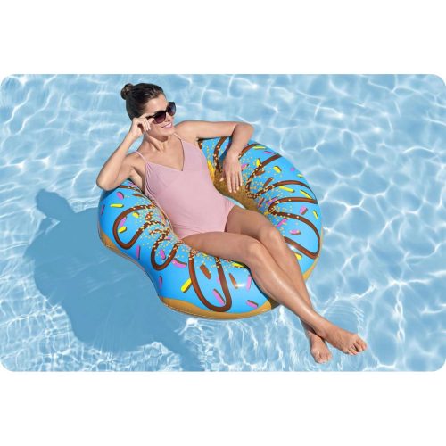 Felfújható strandgyűrű úszáshoz kék Donut 107cm BESTWAY