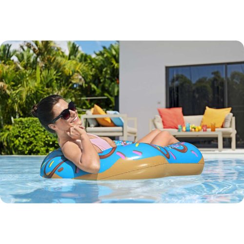 Felfújható strandgyűrű úszáshoz kék Donut 107cm BESTWAY
