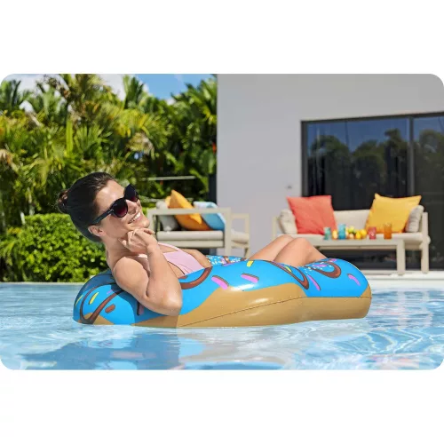 Felfújható strandgyűrű úszáshoz kék Donut 107cm BESTWAY