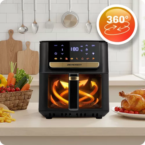 Berdsen BD-655 légkeveréses fritőz, fekete