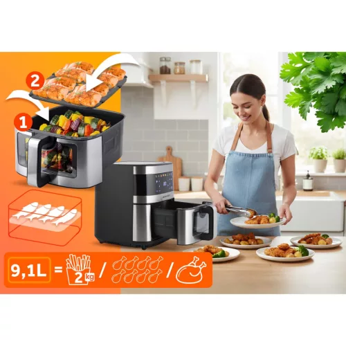 Zsírmentes légsütő Légsütő Berdsen BD-656 ezüst