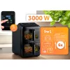 Légkeveréses fritőz, kétkamrás, függőleges, 11,6 l, Berdsen 3000W BD-663