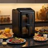 Légkeveréses fritőz, kétkamrás, függőleges, 11,6 l, Berdsen 3000W BD-663