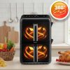 Légkeveréses fritőz, kétkamrás, függőleges, 11,6 l, Berdsen 3000W BD-663