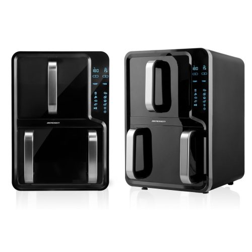 Légkeveréses fritőz, kétkamrás, függőleges, 12 l, Berdsen 2800W BD-664