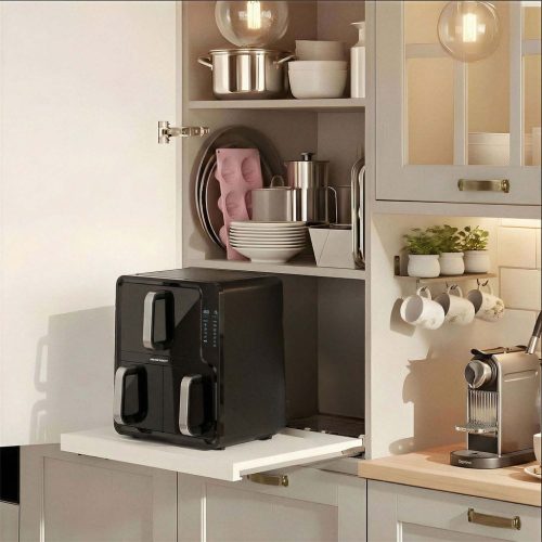 Légkeveréses fritőz, kétkamrás, függőleges, 12 l, Berdsen 2800W BD-664