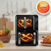Légkeveréses fritőz, kétkamrás, függőleges, 12 l, Berdsen 2800W BD-664