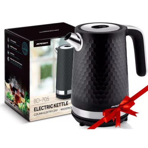 Berdsen BD-705 elektromos vízforraló 1,7l, fekete és ezüst
