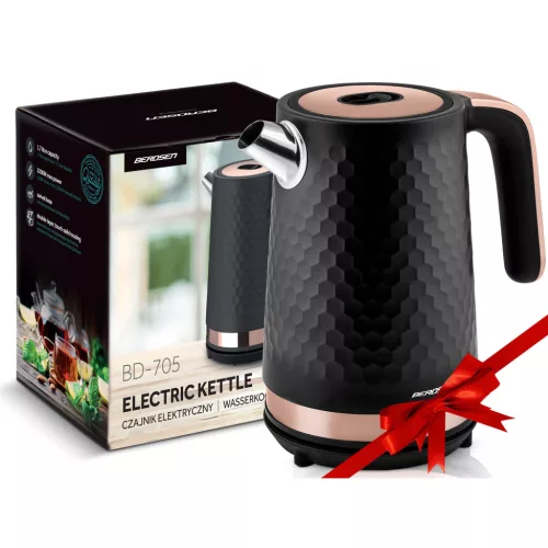 Berdsen BD-705 elektromos vízforraló 1,7l, fekete és réz