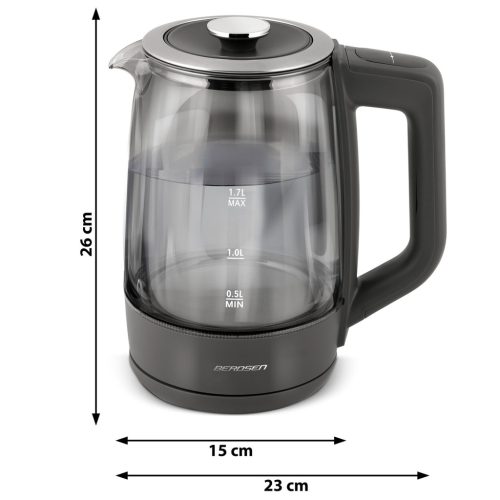 Berdsen BD-711 üveg elektromos vízforraló 1,7l