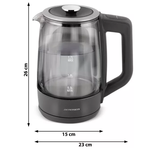 Berdsen BD-711 üveg elektromos vízforraló 1,7l