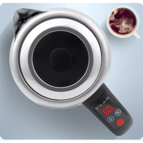 Elektromos üveg vízforraló hőmérséklet-szabályozással 1,7 l 2200 W Berdsen BD-714