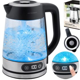   Elektromos üveg vízforraló hőmérséklet-szabályozással 1,8 l 2200 W Berdsen BD-715