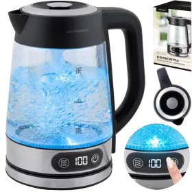   Elektromos üveg vízforraló hőmérséklet-szabályozással 1,8 l 2200 W Berdsen BD-715