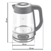 Elektromos üveg vízforraló hőmérséklet-szabályozással 1,8 l 2200 W Berdsen BD-715