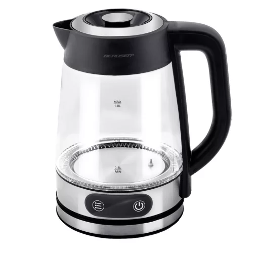 Elektromos üveg vízforraló hőmérséklet-szabályozással 1,8 l 2200 W Berdsen BD-715
