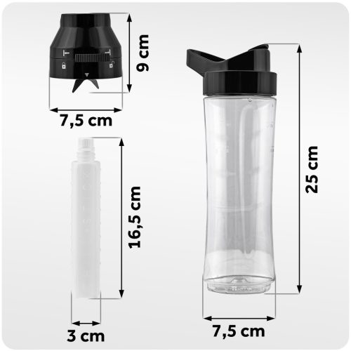 Turmixgép palack tartály 600 ml + hűtőbetét BD-755 Berdsen