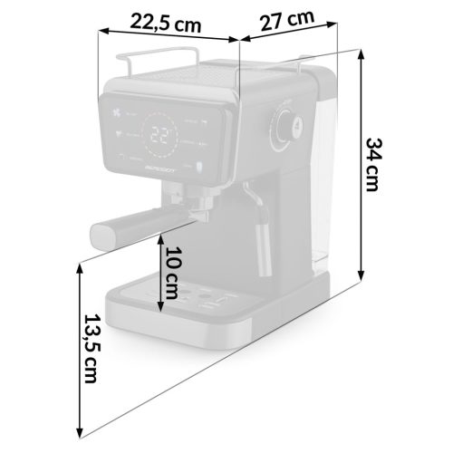 Kávéfőző dugattyú 20 bar Berdsen BD-771 fekete