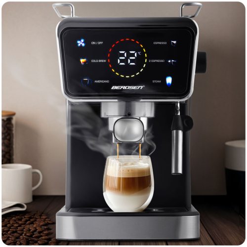 Kávéfőző dugattyú 20 bar Berdsen BD-771 fekete