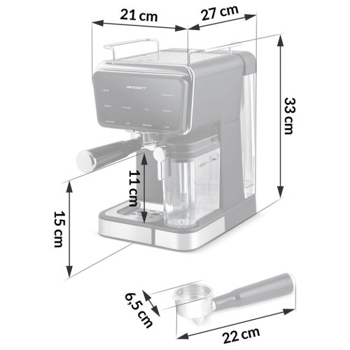 Berdsen BD-773 fekete 20 baros tejhabosító kávéfőző
