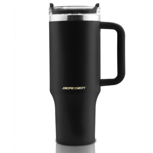 Berdsen vákuumos termosz szívószállal 1180 ml fekete