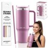 Berdsen vákuumos termosz bögre szívószállal 1180 ml rózsaszín