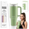Berdsen vákuumos termosz bögre szívószállal 1180 ml zöld