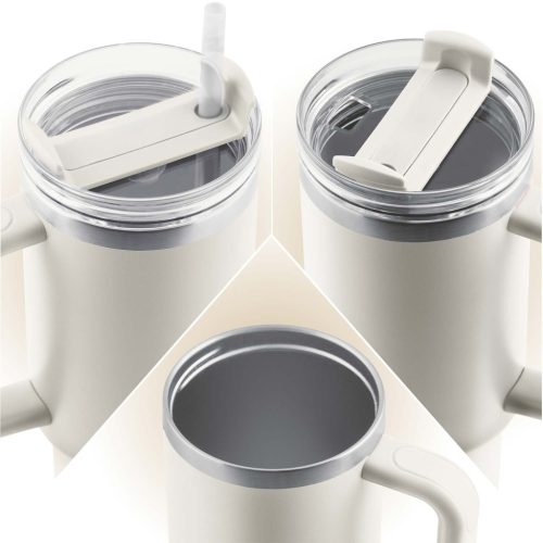 Berdsen vákuumos termosz szívószállal 1180 ml krémszínű