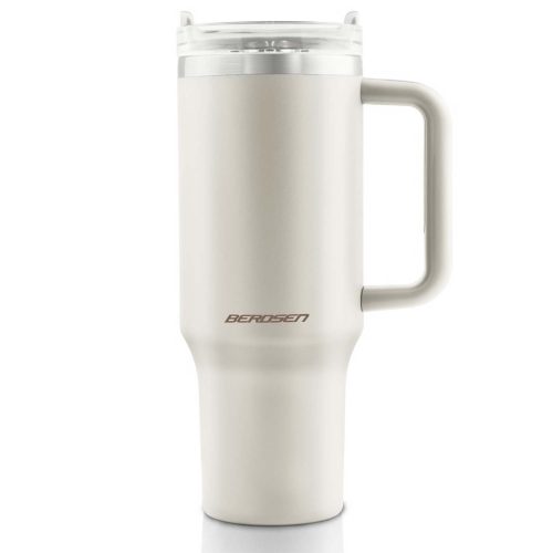 Berdsen vákuumos termosz szívószállal 1180 ml krémszínű