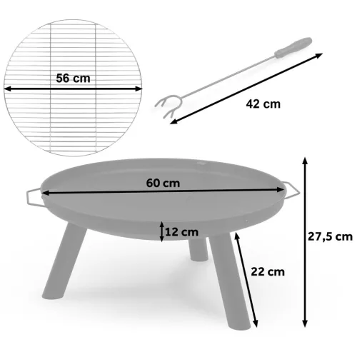 Berdsen BD-881 kerti kandalló 60 cm-es ráccsal