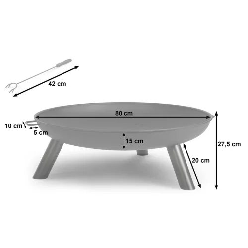 Kerti tűzrakó hely 80 cm Berdsen BD-882