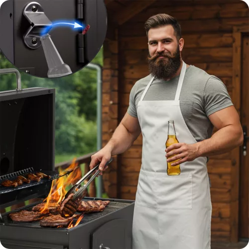 Berdsen BD-891 fekete faszén grill fedéllel
