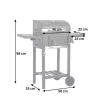 Berdsen BD-892 fekete faszén grill fedéllel