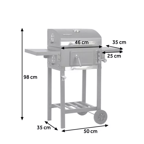 Berdsen BD-892 fekete faszén grill fedéllel
