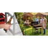 Kerti faszenes grillsütő hordó kéménysel, polcokkal + hőmérővel + hamutartóval Berdsen BD-895 fekete