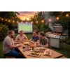 Gázüzemű kerti grillsütő, öntöttvas ráccsal és fedővel, 4+1 égővel, Berdsen BD-896