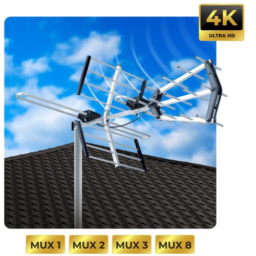Irányított kültéri TV antenna, Ultra HD 4K - Berdsen BD-950 