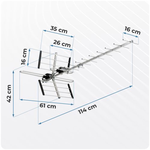 Irányított kültéri TV antenna Ultra, HD 4K - Berdsen BD-951
