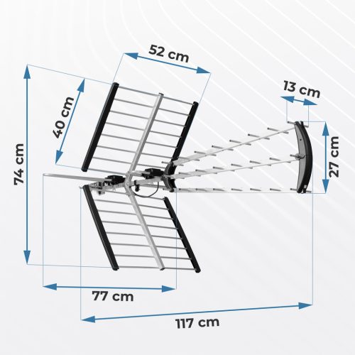 Irányított kültéri TV antenna Ultra, HD 4K -Berdsen BD-953 