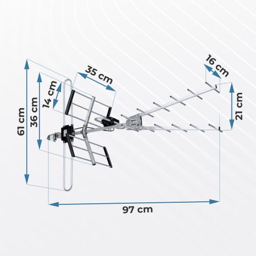 Irányított kültéri TV antenna Ultra, HD 4K - Berdsen BD-954