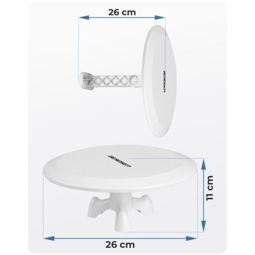 Kültéri és beltéri TV antenna, 4K Ultra HD, VHF és UHF, fehér - Berdsen BD-955