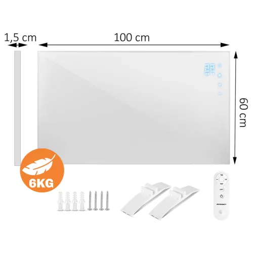 Infravörös hősugárzó, 600W, WiFi, Tuya Smart alkalmazásról irányítható - Berdsen BD-981