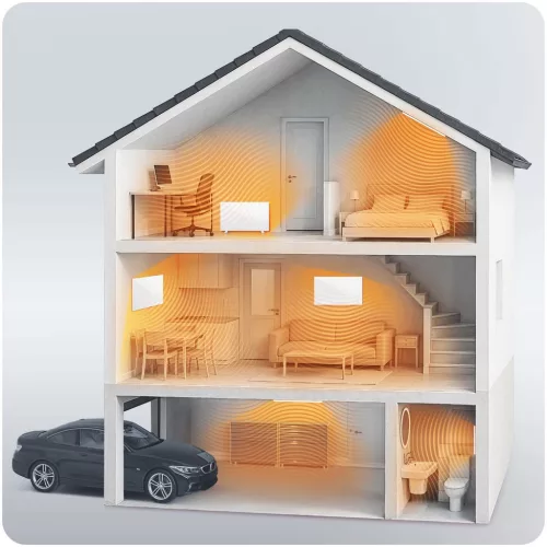 Infravörös hősugárzó, 600W, WiFi, Tuya Smart alkalmazásról irányítható - Berdsen BD-981