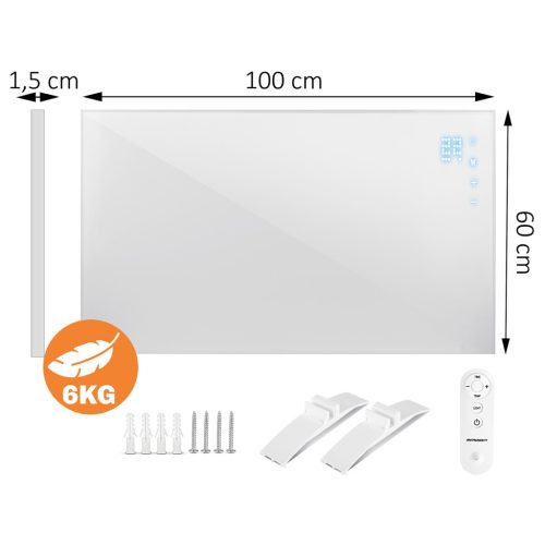 Infravörös hősugárzó, 600W, WiFi, Tuya Smart alkalmazásról irányítható - Berdsen BD-981