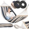 Garden Hammock Bahama Double White and Blue Sofotel