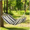 Garden Hammock Bahama Double White and Blue Sofotel